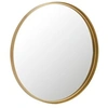 Image de Miroir Mural Rond Design "Bord Métal" 110cm Or