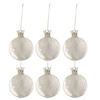 Image de Lot de 6 Boules de Noël "Couronne" 8cm Blanc