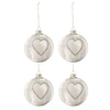 Image de Lot de 4 Boules de Noël "Cour Strass" 10cm Blanc