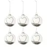 Image de Lot de 6 Boules de Noël "Cour Strass" 8cm Argent
