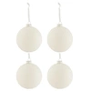 Image de Lot de 4 Boules de Noël "Enneigée" 12cm Blanc