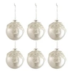 Image de Lot de 6 Boules de Noël "Fleurs" 8cm Argent