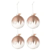 Image de Lot de 4 Boules de Noël "Paillettes" 12cm Rose
