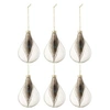 Image de Lot de 6 Boules de Noël "Plumes" 11cm Transparent