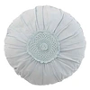 Image de Coussin Rond Déco "Dentelle" 40cm Bleu
