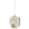 Image de Boule de Noël "Téléphérique" 20cm Blanc & Or