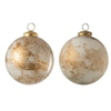 Image de Lot de 2 boules de noël motif marbre doré