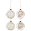 Image de Lot de 4 Boules de Noël "Pampas" 10cm Transparent