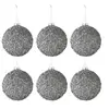 Image de Lot de 6 Boules de Noël "Paillettes" 8cm Gris Fumé