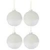 Image de Lot de 4 Boules de Noël "Givre" 10cm Blanc
