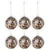 Image de Lot de 6 Boules de Noël Cordes 8cm Bronze & Gris