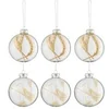 Image de Lot de 6 Boules de Noël "Brindilles" 8cm Transparent