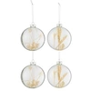 Image de Lot de 4 Boules de Noël "Brindilles" 10cm Transparent