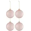 Image de Lot de 4 Boules de Noël "Verre Epais" 10cm Transparent & Rose