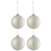 Image de Lot de 4 Boules de Noël "Verre Epais" 10cm Argent