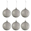 Image de Lot de 6 Boules de Noël "Verre Epais" 8cm Gris