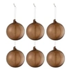 Image de Lot de 6 Boules de Noël "Verre Epais" 8cm Marron