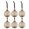 Image de Lot de 6 Boules de Noël "Intérieur Paillettes" 8cm Marron