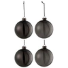 Image de Lot de 4 Boules de Noël "Verre Epais" 10cm Noir