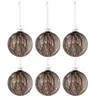 Image de Lot de 6 Boules de Noël "Tâche Brillante" 8cm Gris
