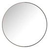 Image de Miroir rond 90x90 cm en verre et métal noir