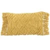 Image de Coussin Déco Pompons "Amalia" 40x78cm Moutarde