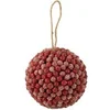 Image de Boule de Noël Déco "Baies" 17cm Rouge