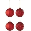 Image de Lot de 4 Boules de Noël "Elva" 10cm Rouge