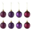 Image de Lot de 8 Boules de Noël "Cornelia" 8cm Mauve
