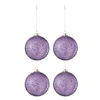 Image de Lot de 4 Boules de Noël "Perla" 10cm Mauve