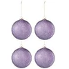 Image de Lot de 4 Boules de Noël "Perla" 12cm Mauve