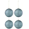 Image de Lot de 4 Boules de Noël "Perla" 12cm Bleu