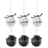 Image de Lot de 6 Boules de Noël "Hohoho" 8cm Noir & Blanc