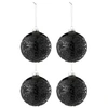 Image de Lot de 4 Boules de Noël Perles "Zelma" 10cm Noir