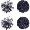 Image de Lot de 4 Boules de Noël "Corail" 10cm Bleu