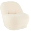 Image de Fauteuil Design Bouclette Teddy 88cm Blanc