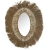 Image de Miroir Mural Ovale "Tressé" 100cm Naturel