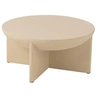 Image de Table Basse Design en Bois "Cave" 90cm Beige