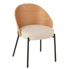 Image de Chaise Design "Lone" 74cm Naturel & Beige