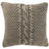 Image de Coussin en Tricot Tressé "Helena" 50x50cm Gris
