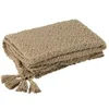 Image de Plaid 130x180 cm en tissu coton beige