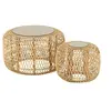 Image de Lot de 2 Tables Basses Gigognes "Africa" 80cm Naturel