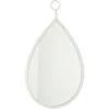 Image de Miroir mural design Drop en MDF, Miroir et Métal 37x61.5 cm Blanc
