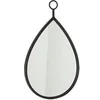 Image de Miroir mural à suspendre Drop - MDF, Miroir, Métal - 37x61,5 cm - Noir