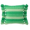 Image de Coussin Déco à Pompons "Polly" 50x50cm Vert