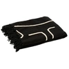 Image de Plaid en Coton "Courbes" 130x180cm Noir