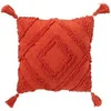 Image de Coussin Tufté Efren Coton 50x50cm Rouge Brique