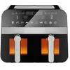 Image de Friteuse à air chaud Airfryer numérique double panier Noire 2400W avec fenêtre 9L Comfy Nest CNAFD45WB