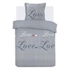Image de Parure de lit gris 140x200 cm coton -