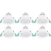 Image de Lot de 6 spot à encastrer inclinables blancs LED Sylvania SylSpot 2700K 4,8W IP44 500lm